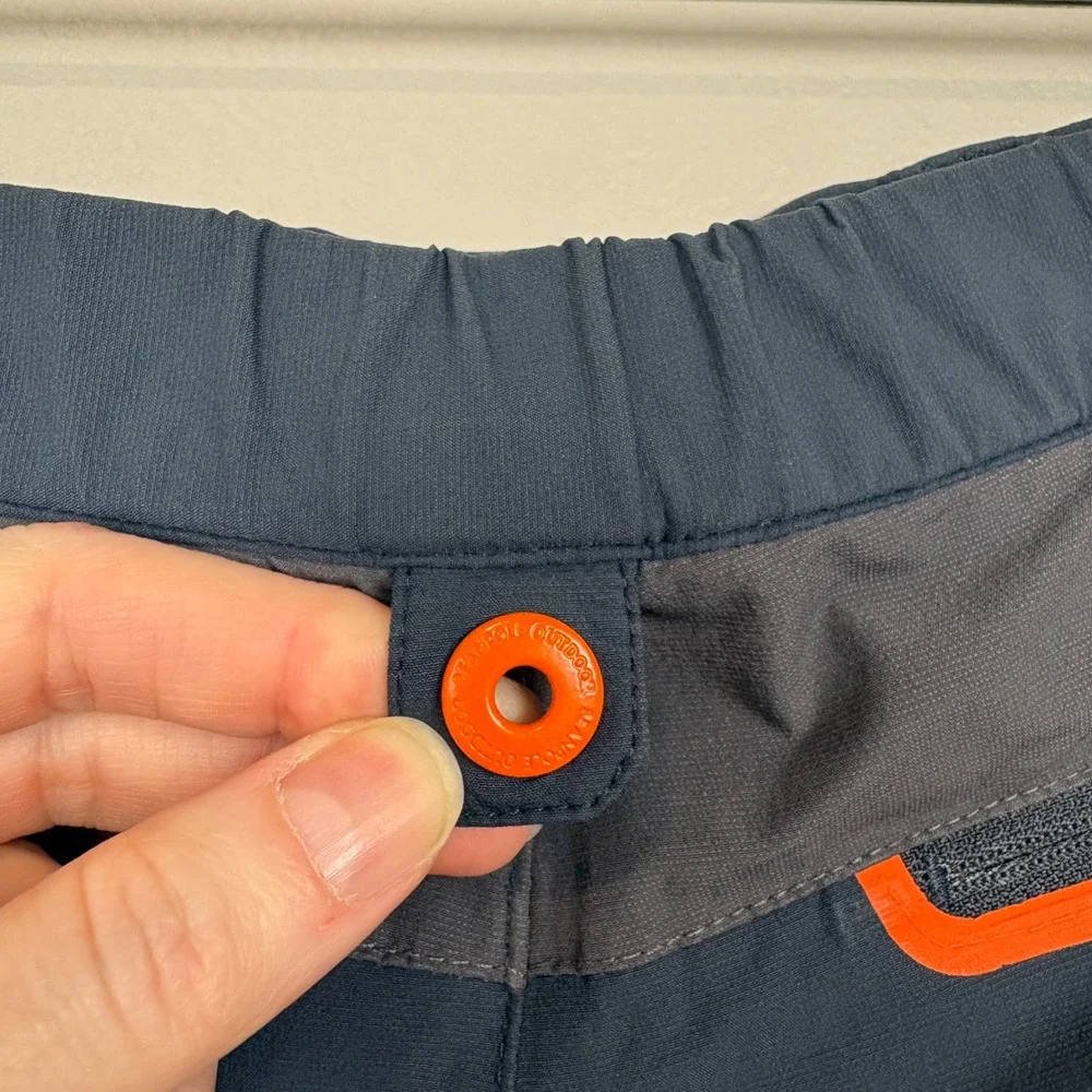 Beanpole Womens Hiking Climbing Pants Size S Gray Mixed Fabric Stretchy Gropcore